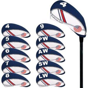 Golf US Flag Neoprene Golf Club Head Cover Wedge Iron Protective Headcover